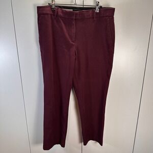 Ann Taylor Curvy Fit Womens Sz 10‎ Pants Burgundy Career Office Fall Capsule